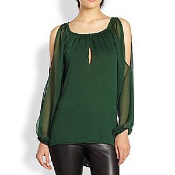 Alice + Olivia Tops - Alice+Olivia Merrie Cold-Shoulder Peasant TopEUC